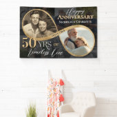 50th Happy Anniversary Then & Now Gold Infinity Banner (InSitu)