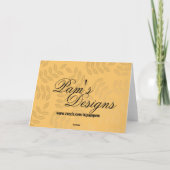 50th Happy Birthday Card - Orange Floral Karte (Rückseite)