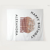 50th Happy Birthday Photobooth Backdrop Wandteppich (Vorderseite (Horizontal))