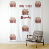 50th Happy Birthday Photobooth Backdrop Wandteppich (Beispiel)