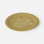50th or Other Wedding Anniversary Personalized Pappteller (Schrägansicht)