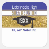 50th Reunion! Customized Name tag Sticker (Vorderseite)