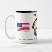 50th Signal Battalio Historic Coffee Mug #1 Zweifarbige Tasse (Links)