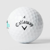 50th  Turquoise Personalized Titleist Pro V1 Golfball (Logo)