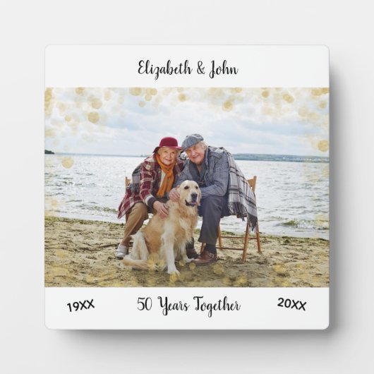 50th Wedding Anniversary Custom Fotoplatte (Vorderseite)