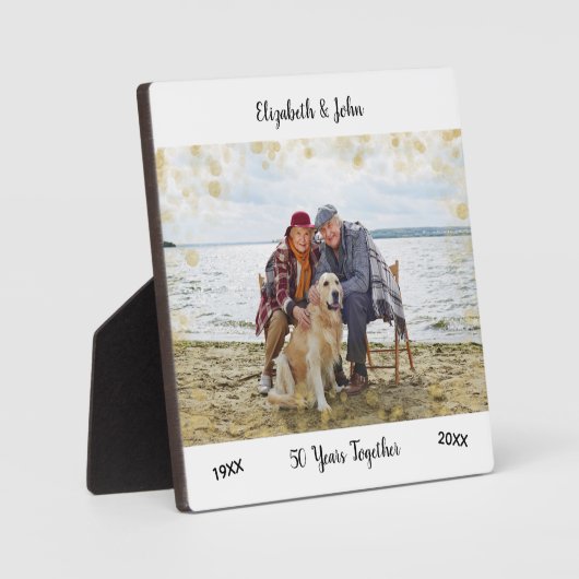 50th Wedding Anniversary Custom Fotoplatte (Vorderseite)