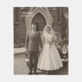 50th Wedding Anniversary Fleece Blanket Photo (Vorderseite)