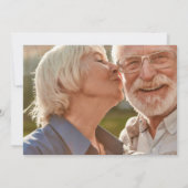 50th Wedding Anniversary Gold Heart Floral 2 Photo Einladung (Rückseite)