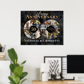 50th Wedding Anniversary Infinity Photo Collage Poster (Heimbüro)