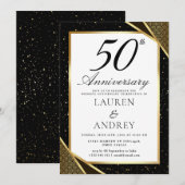 50th Wedding Anniversary Invitation Einladung (Vorne/Hinten)