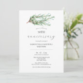 50th Wedding Anniversary Invitations Botanical Einladung (Stehend Vorderseite)