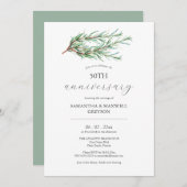 50th Wedding Anniversary Invitations Botanical Einladung (Vorne/Hinten)