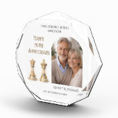 50th Wedding Anniversary King Queen Gift Keepsake Fotoblock (Rechts)