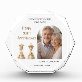 50th Wedding Anniversary King Queen Gift Keepsake Fotoblock