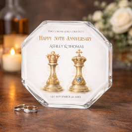 50th Wedding Anniversary King Queen Gift Keepsake Fotoblock