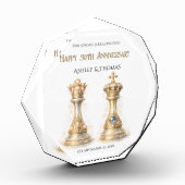 50th Wedding Anniversary King Queen Gift Keepsake Fotoblock (Links)