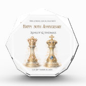 50th Wedding Anniversary King Queen Gift Keepsake Fotoblock (Vorderseite)