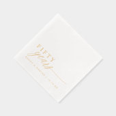 50th Wedding Anniversary Napkins Elegant Gold Servietten Mit Folie (Rechts)
