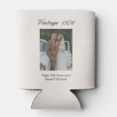 50th Wedding Anniversary Party Favor Custom Photo Dosenkühler (Rückseite)