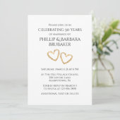 50th Wedding Anniversary Party Modern Simple Photo Einladung (Stehend Vorderseite)