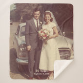 50th Wedding Anniversary Sherpa Blanket Photo Sherpadecke (Vorderseite)