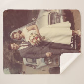 50th Wedding Anniversary Sherpa Blanket Photo Sherpadecke (Vorderseite (Horizontal))