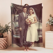 50th Wedding Anniversary Sherpa Blanket Photo Sherpadecke