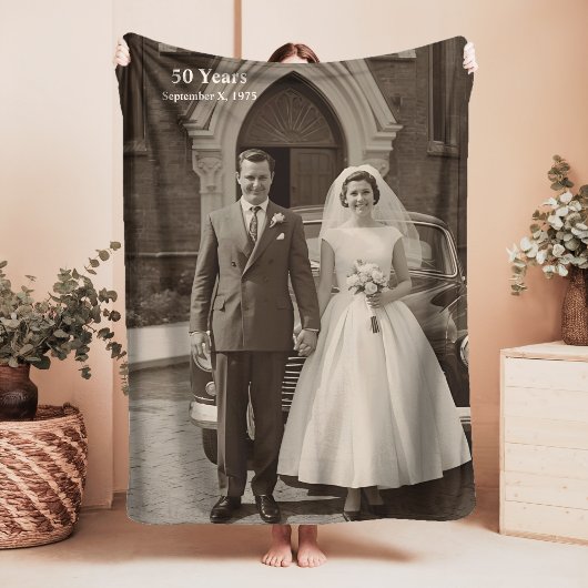 50th Wedding Anniversary Sherpa Blanket Photo Sherpadecke