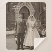 50th Wedding Anniversary Sherpa Blanket Photo Sherpadecke (Vorderseite)