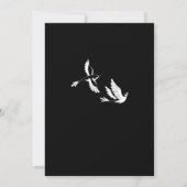 50th Wedding Anniversary Silver Birch Flying Birds Einladung (Rückseite)