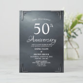 50th Wedding Anniversary Surprise Invitation Einladung (Stehend Vorderseite)