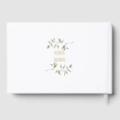50th Wedding Golden Anniversary Floral Greenery Gästebuch (Rückseite)