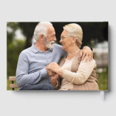 50th Wedding Golden Anniversary Greenery Photo Gästebuch (Rückseite)