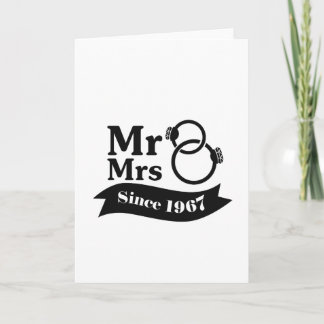 50th Years Anniversary Couples Gift Mr Mrs 1967 Karte
