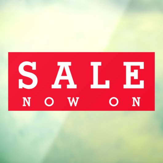 50'x20' benutzerdefinierter Roter Verkauf jetzt an Fensteraufkleber (Blatt 3)