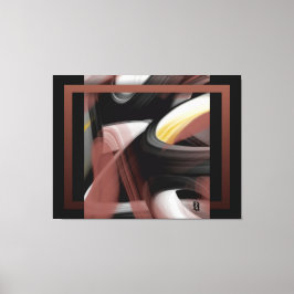 50x38" Trend Abstract Art Black White Powdery Leinwanddruck