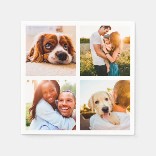 50x Serviettes Napkins 4 Vorlage für die FotoColla Serviette (Vorderseite)