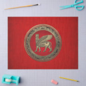[510] Assyrian Winged Bull - Gold Lamassu Seidenpapier (Basteln)