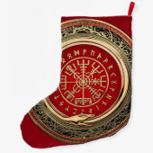 [510] Vegvisir - Viking-Goldmagischer Runic Großer Weihnachtsstrumpf (Rückseite)
