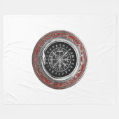 [510] Vegvisir - Viking Silver Magic Runic Compass Fleecedecke (Vorderseite (Horizontal))