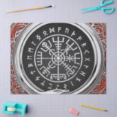 [510] Vegvisir - Vikings silberner magischer Runic Seidenpapier (Basteln)
