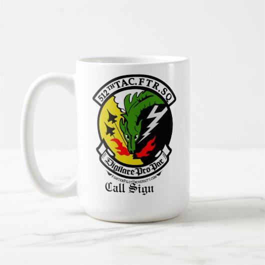 512th TFS kundenspezifisches Zeichen der Kaffeetasse (Links)