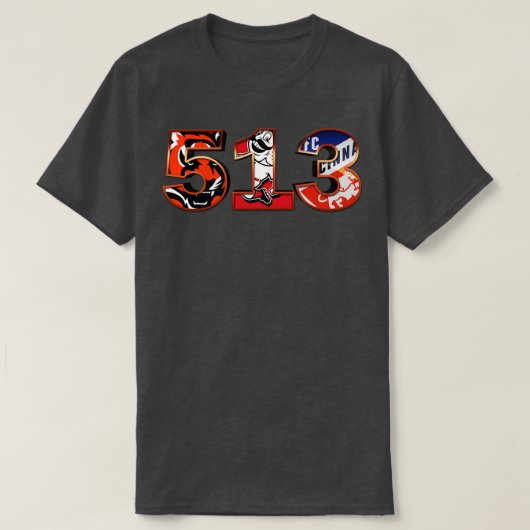513 Area Code Cincinnati Sports T-Shirt (Design vorne)
