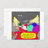 515 Gefangenenflüchtlinge Santa Cartoon Feiertagspostkarte (Vorne/Hinten)