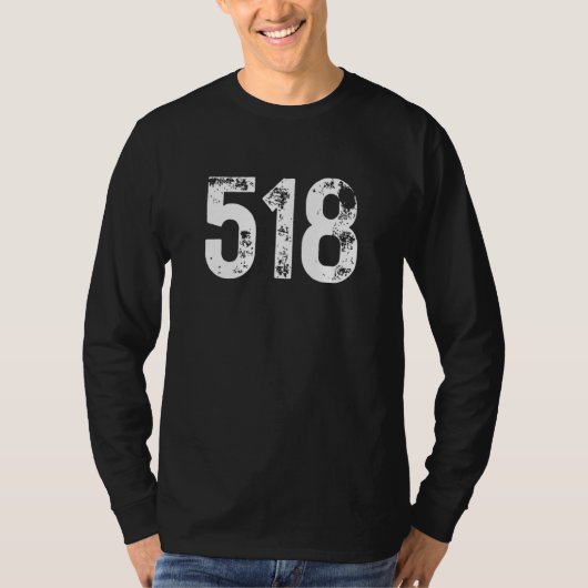 518 Area Code Albany NY Mobile Telephone Area Code T-Shirt (Vorderseite)