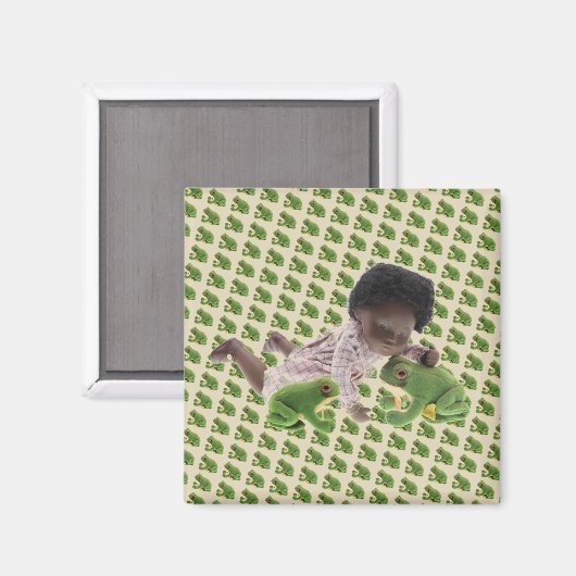 519 Sasha Cara Black Baby Magnet (Vorderseite/Rückseite)