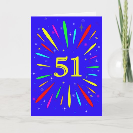 51. Birthday Explosion Card Karte (Vorderseite)