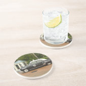 '51 Chevrolet Polizeiwagen Sandstein Untersetzer (Seite)