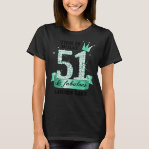 51 & Fabulous I Türkise White Party Group Foto T-Shirt