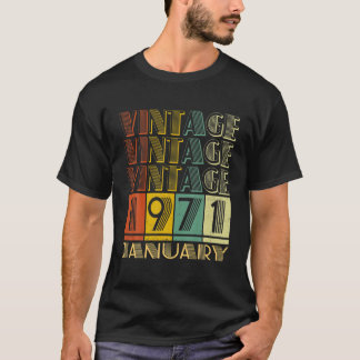 51. Geburtstag 51 Jahre alte Dekoration Vintag Jan T-Shirt